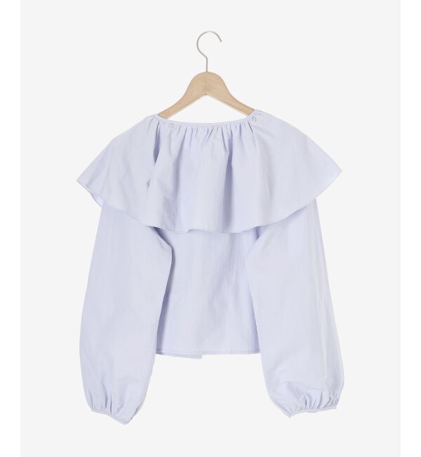 le.coeur blanc「《WEB限定アイテム》ラッフルカラーリボンブラウス」|シャツ・ブラウス|