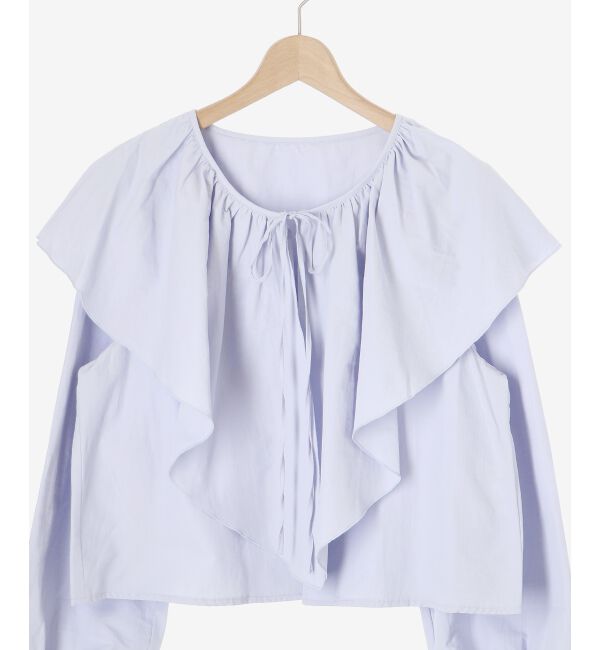 le.coeur blanc「《WEB限定アイテム》ラッフルカラーリボンブラウス」|シャツ・ブラウス|