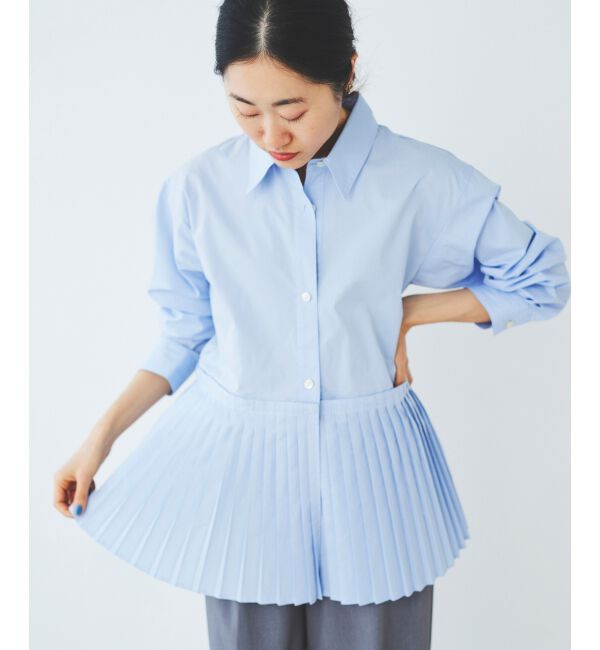 le.coeur blanc「《手洗い可能》MAISON MAVERICK プリーツ2wayシャツ」|シャツ・ブラウス|