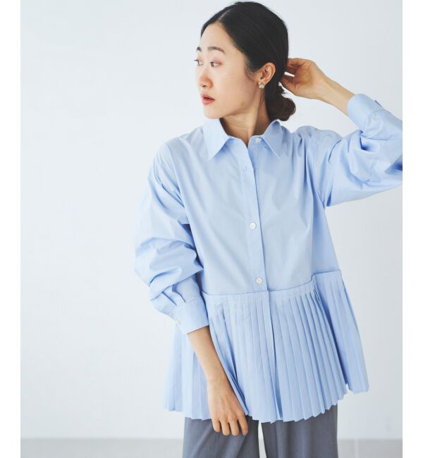 le.coeur blanc「《手洗い可能》MAISON MAVERICK プリーツ2wayシャツ」|シャツ・ブラウス|