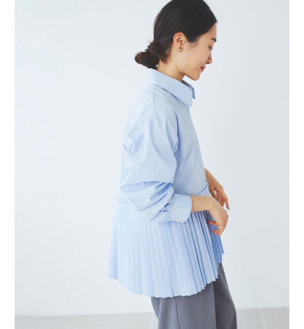 le.coeur blanc「《手洗い可能》MAISON MAVERICK プリーツ2wayシャツ」|シャツ・ブラウス|