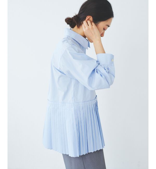 le.coeur blanc「《手洗い可能》MAISON MAVERICK プリーツ2wayシャツ」|シャツ・ブラウス|