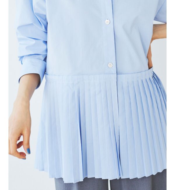 le.coeur blanc「《手洗い可能》MAISON MAVERICK プリーツ2wayシャツ」|シャツ・ブラウス|