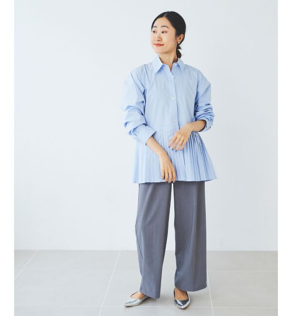 le.coeur blanc「《手洗い可能》MAISON MAVERICK プリーツ2wayシャツ」|シャツ・ブラウス|