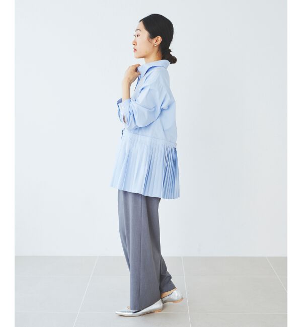 le.coeur blanc「《手洗い可能》MAISON MAVERICK プリーツ2wayシャツ」|シャツ・ブラウス|