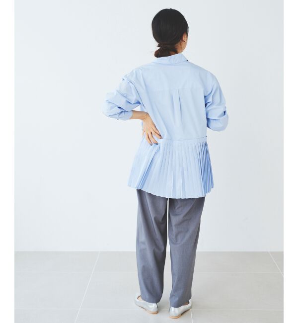 le.coeur blanc「《手洗い可能》MAISON MAVERICK プリーツ2wayシャツ」|シャツ・ブラウス|