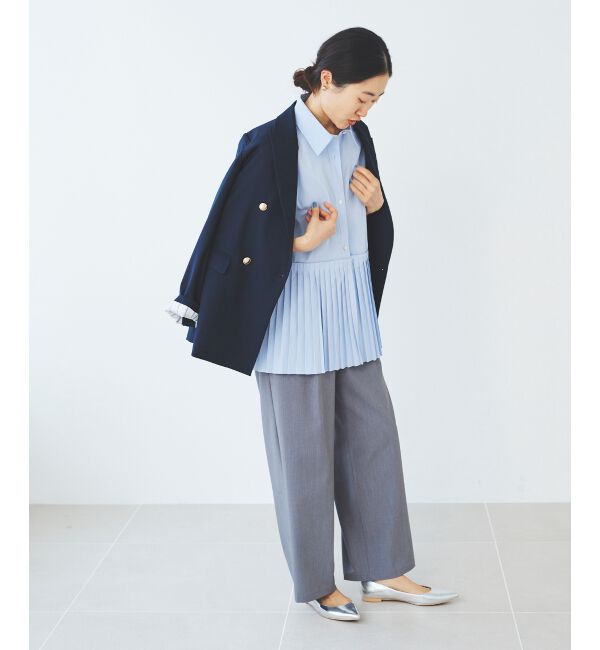 le.coeur blanc「《手洗い可能》MAISON MAVERICK プリーツ2wayシャツ」|シャツ・ブラウス|