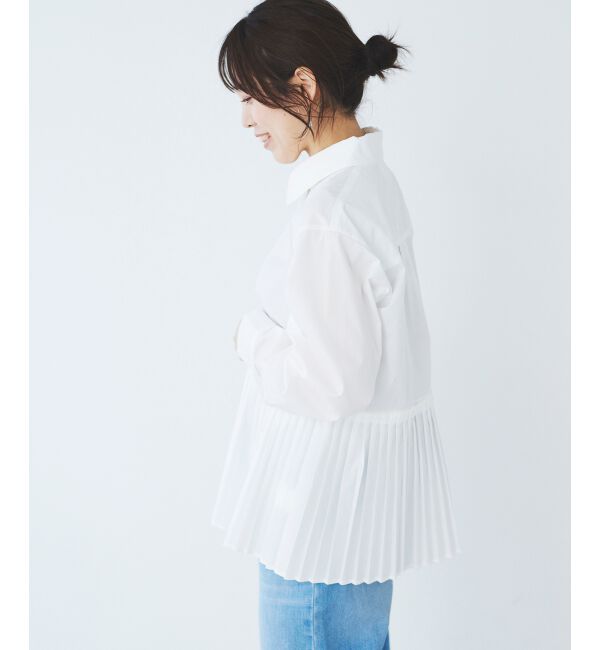 le.coeur blanc「《手洗い可能》MAISON MAVERICK プリーツ2wayシャツ」|シャツ・ブラウス|