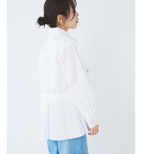 le.coeur blanc「《手洗い可能》MAISON MAVERICK プリーツ2wayシャツ」|シャツ・ブラウス|