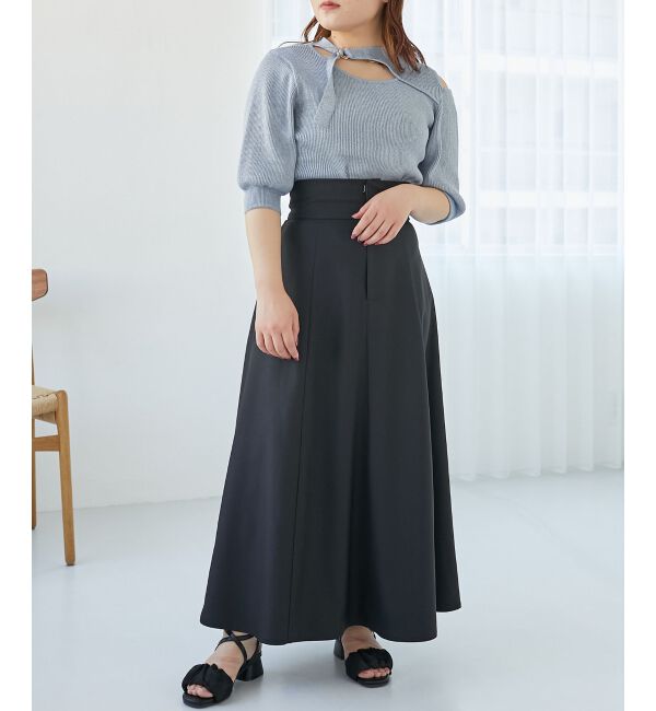 MAJESTICLEGON「シャイニーオープンデザインニット」|ニット・セーター|