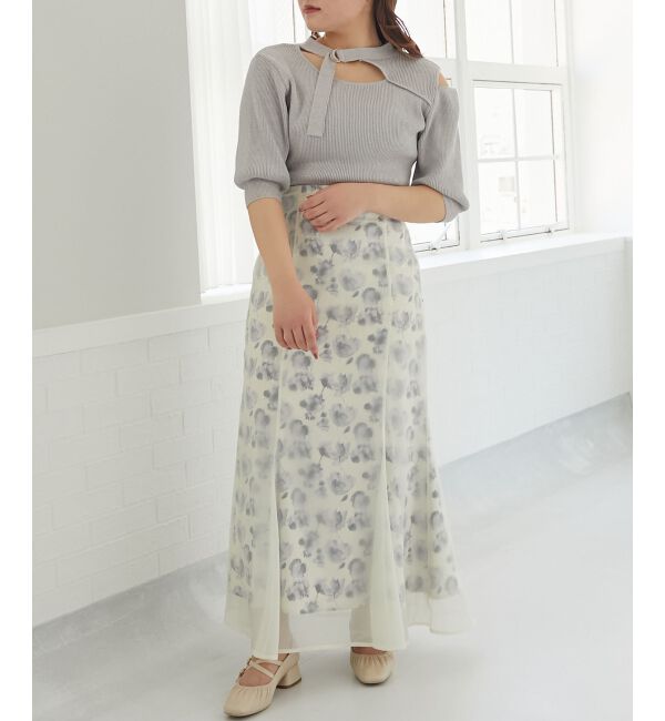 MAJESTICLEGON「シャイニーオープンデザインニット」|ニット・セーター|