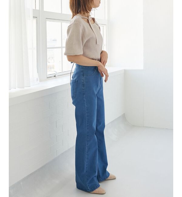 MAJESTICLEGON「シャイニーオープンデザインニット」|ニット・セーター|