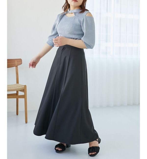 MAJESTICLEGON「シャイニーオープンデザインニット」|ニット・セーター|