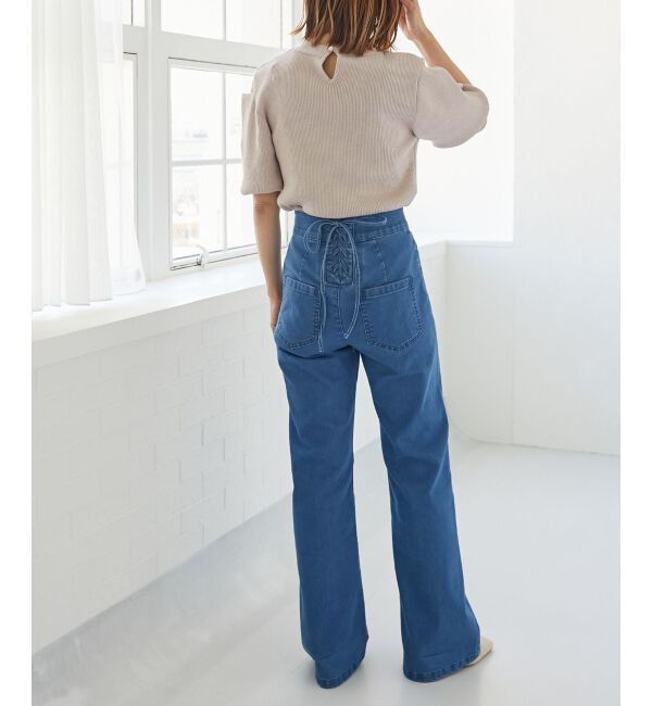 MAJESTICLEGON「シャイニーオープンデザインニット」|ニット・セーター|