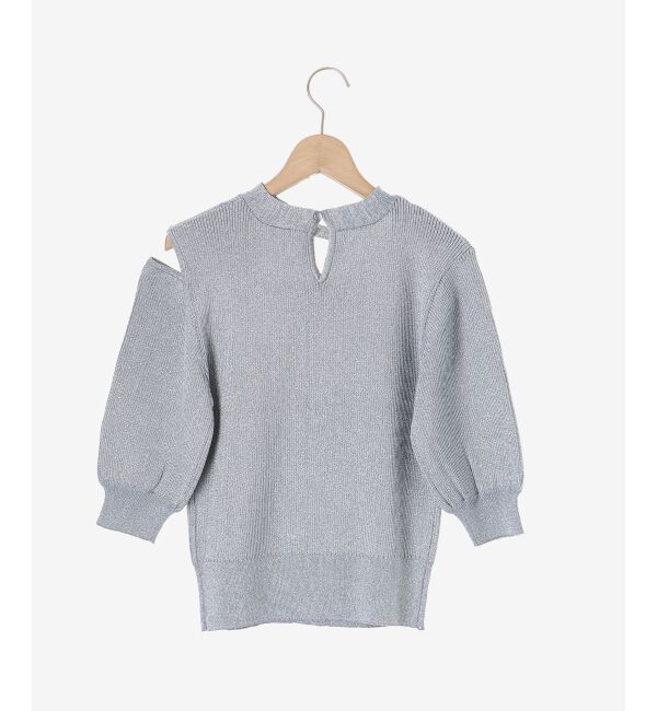 MAJESTICLEGON「シャイニーオープンデザインニット」|ニット・セーター|