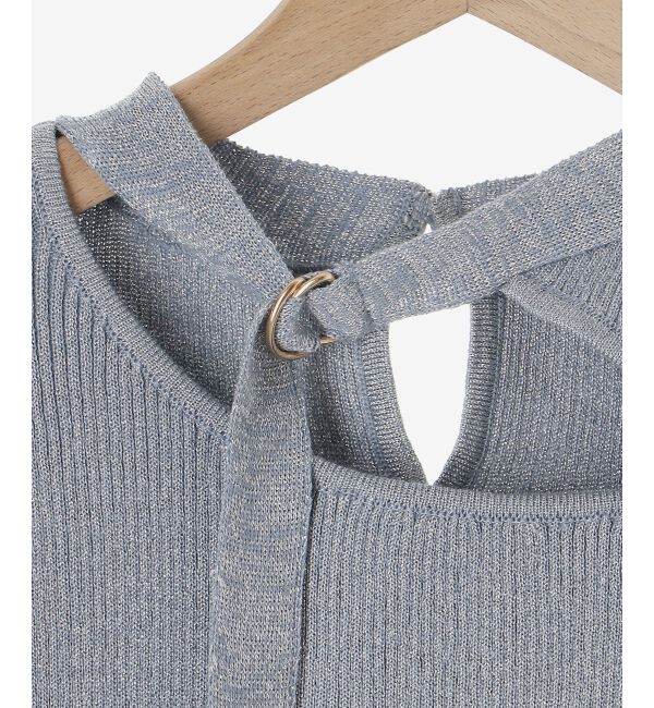 MAJESTICLEGON「シャイニーオープンデザインニット」|ニット・セーター|