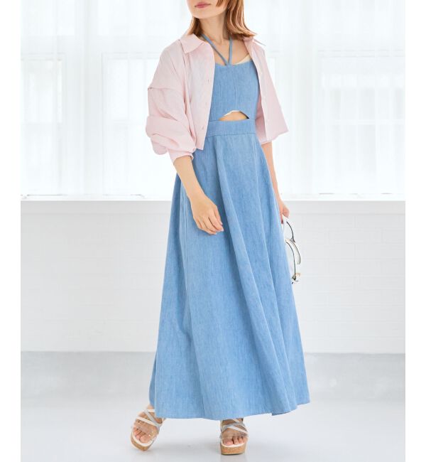 MAJESTICLEGON「パールボタン肩あきショートシャツ」|シャツ・ブラウス|