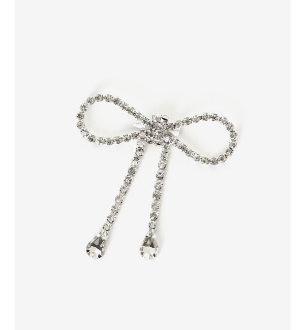 MAJESTICLEGON「リボンブローチセットビジューカーデ」|カーディガン|