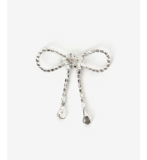 MAJESTICLEGON「リボンブローチセットビジューカーデ」|カーディガン|