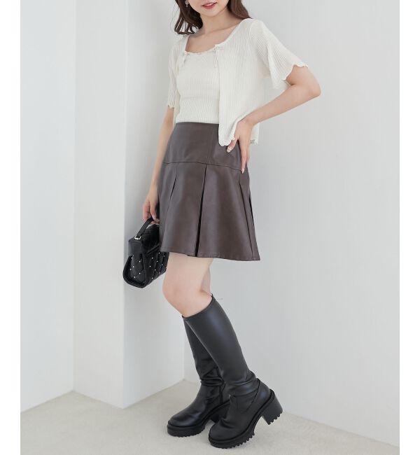 MAJESTICLEGON「キャミセットビーズリボンカーデ」|カーディガン|