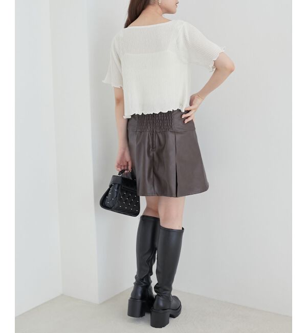 MAJESTICLEGON「キャミセットビーズリボンカーデ」|カーディガン|