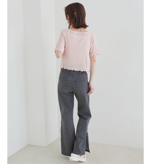 MAJESTICLEGON「キャミセットビーズリボンカーデ」|カーディガン|