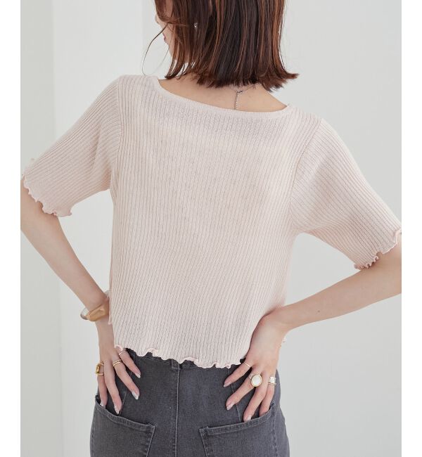 MAJESTICLEGON「キャミセットビーズリボンカーデ」|カーディガン|