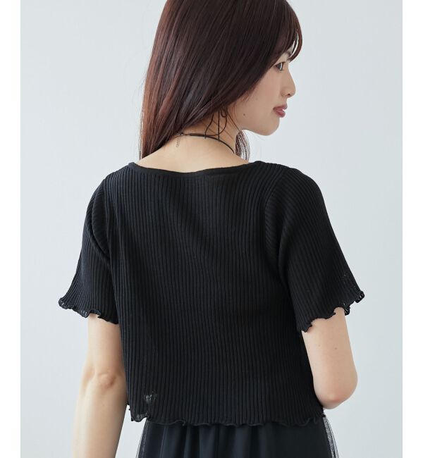 MAJESTICLEGON「キャミセットビーズリボンカーデ」|カーディガン|