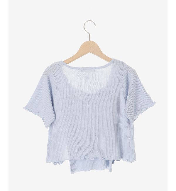 MAJESTICLEGON「キャミセットビーズリボンカーデ」|カーディガン|