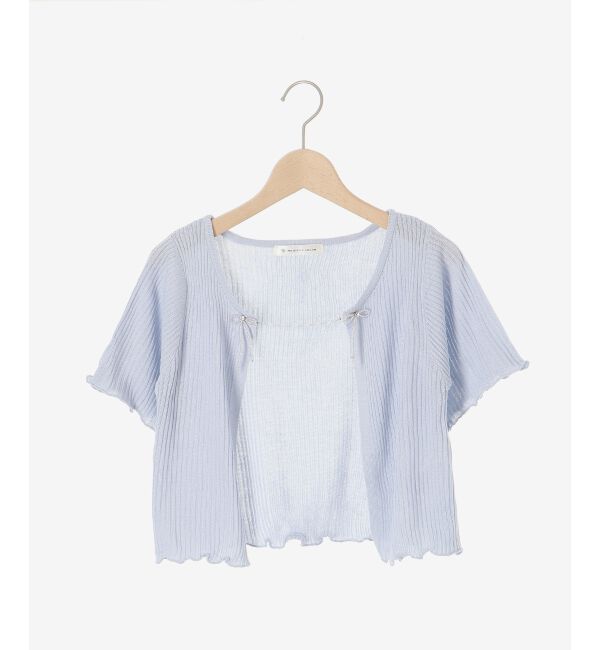 MAJESTICLEGON「キャミセットビーズリボンカーデ」|カーディガン|