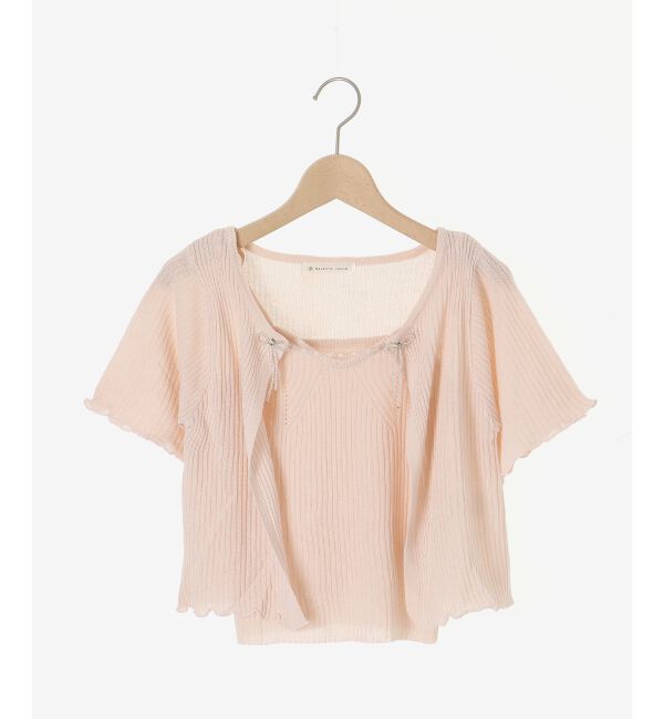 MAJESTICLEGON「キャミセットビーズリボンカーデ」|カーディガン|