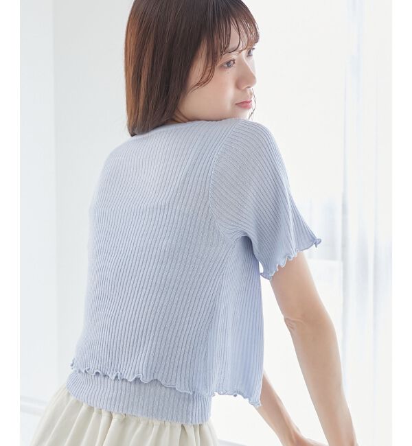 MAJESTICLEGON「キャミセットビーズリボンカーデ」|カーディガン|