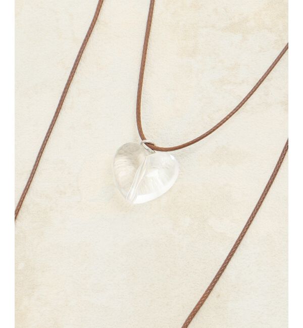  「クリアハートコードネックレス」|ネックレス|