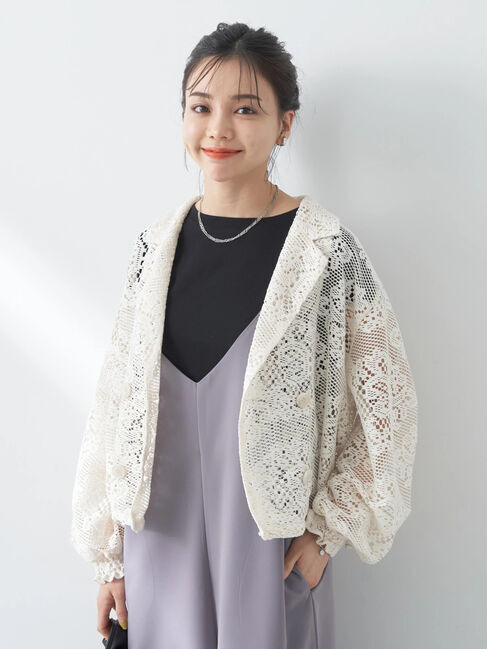 earth music&ecology「レースジャケット」|テーラードジャケット|