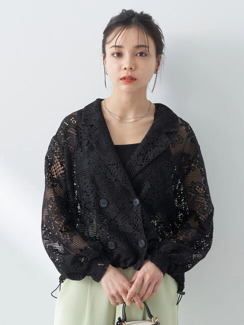 earth music&ecology「レースジャケット」|テーラードジャケット|