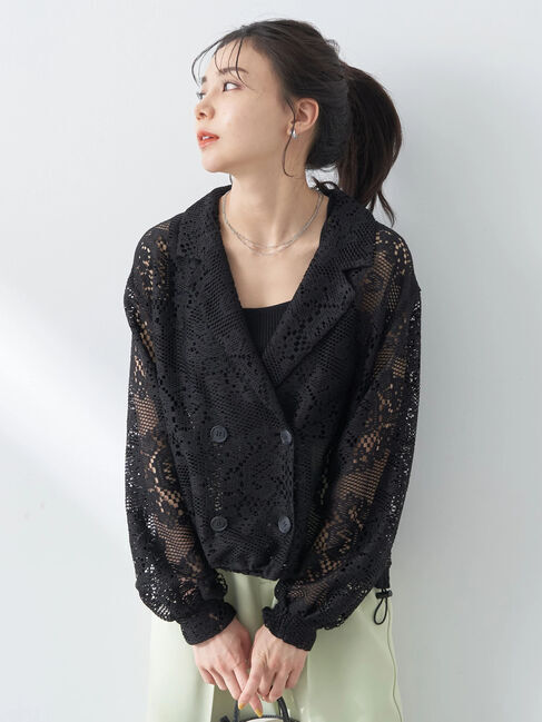 earth music&ecology「レースジャケット」|テーラードジャケット|