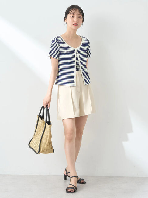 earth music&ecology「SET2点ボーダーカーディガン+キャミ」|カーディガン|