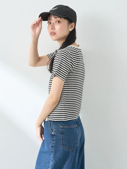 earth music&ecology「SET2点ボーダーカーディガン+キャミ」|カーディガン|