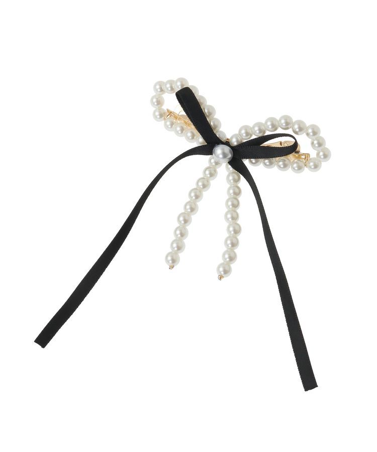 Maison de FLEUR「パールサテンリボンバレッタ」|その他|