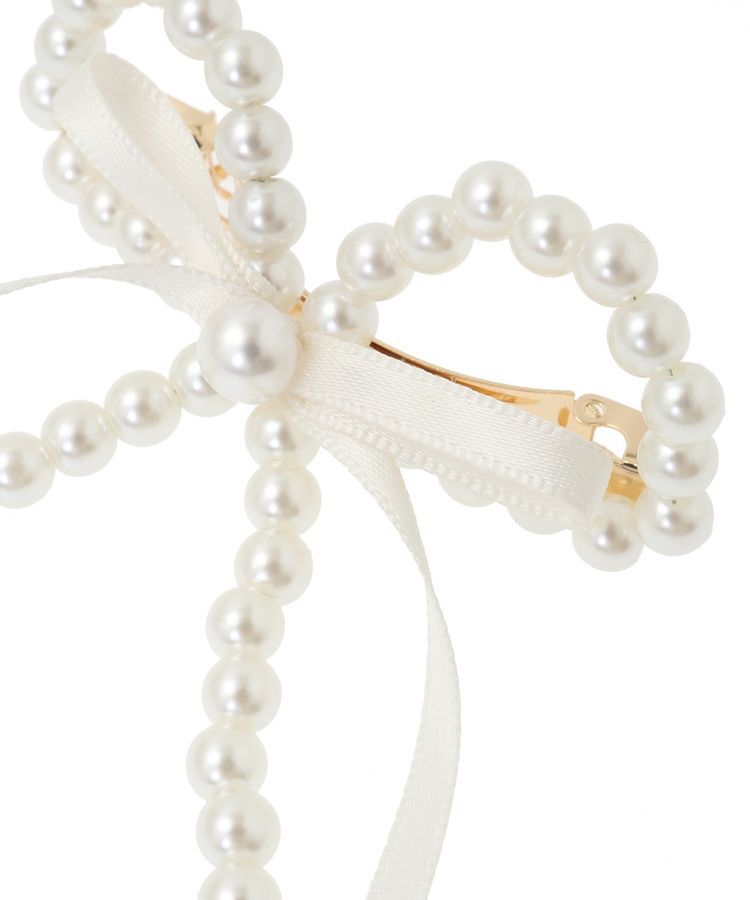 Maison de FLEUR「パールサテンリボンバレッタ」|その他|