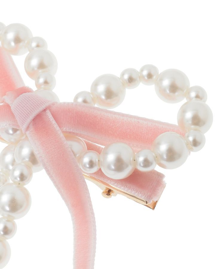 Maison de FLEUR「パールベロアリボン2セットクリップ」|その他|