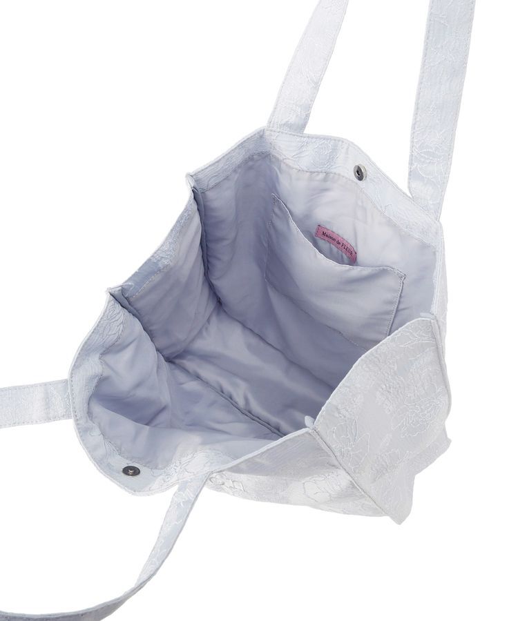 Maison de FLEUR「ブランドロゴ刺繍ジャカードスクエアトート」|トートバッグ|