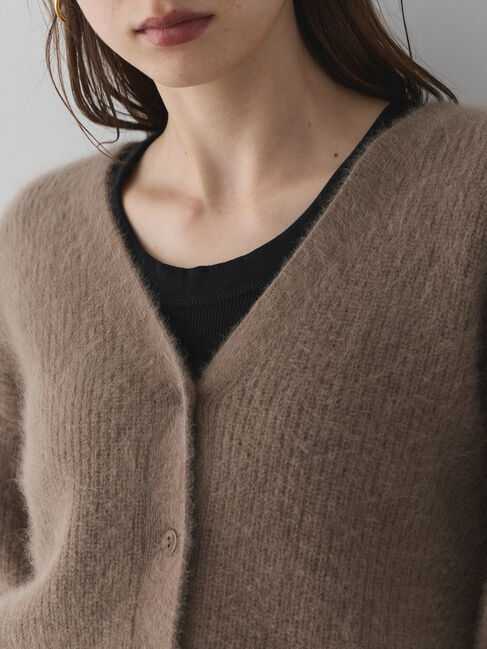 YECCA VECCA「フォックス混Vネックカーディガン」|カーディガン|