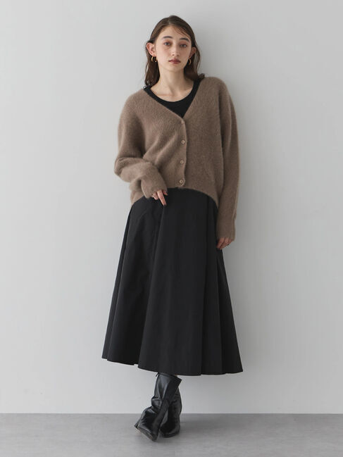 YECCA VECCA「フォックス混Vネックカーディガン」|カーディガン|