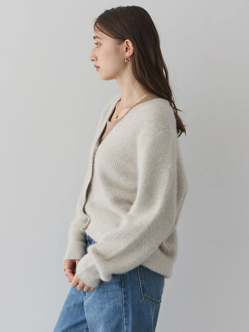 YECCA VECCA「フォックス混Vネックカーディガン」|カーディガン|