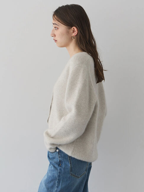 YECCA VECCA「フォックス混Vネックカーディガン」|カーディガン|