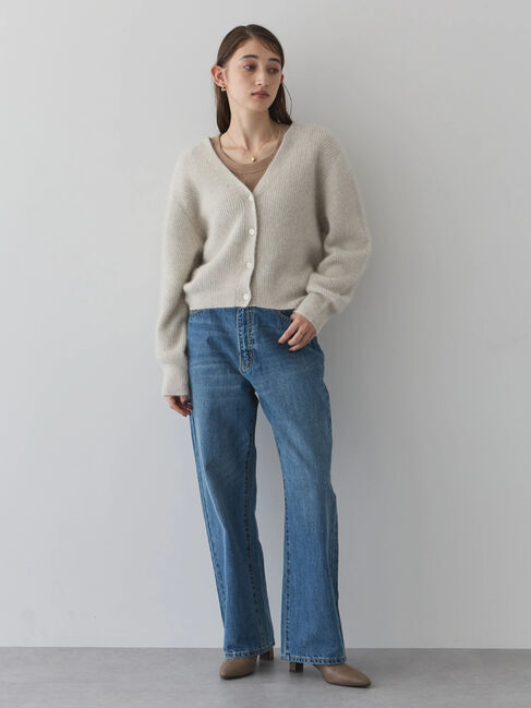 YECCA VECCA「フォックス混Vネックカーディガン」|カーディガン|