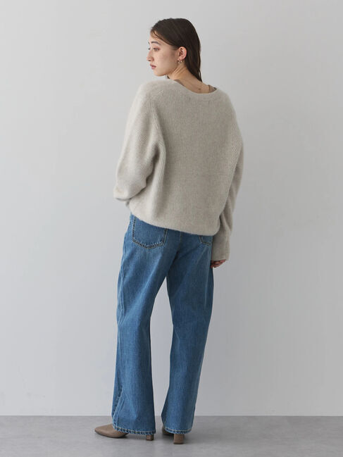 YECCA VECCA「フォックス混Vネックカーディガン」|カーディガン|