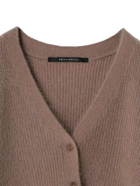 YECCA VECCA「フォックス混Vネックカーディガン」|カーディガン|