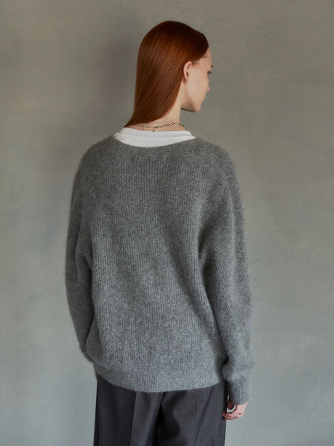 YECCA VECCA「フォックス混Vネックカーディガン」|カーディガン|